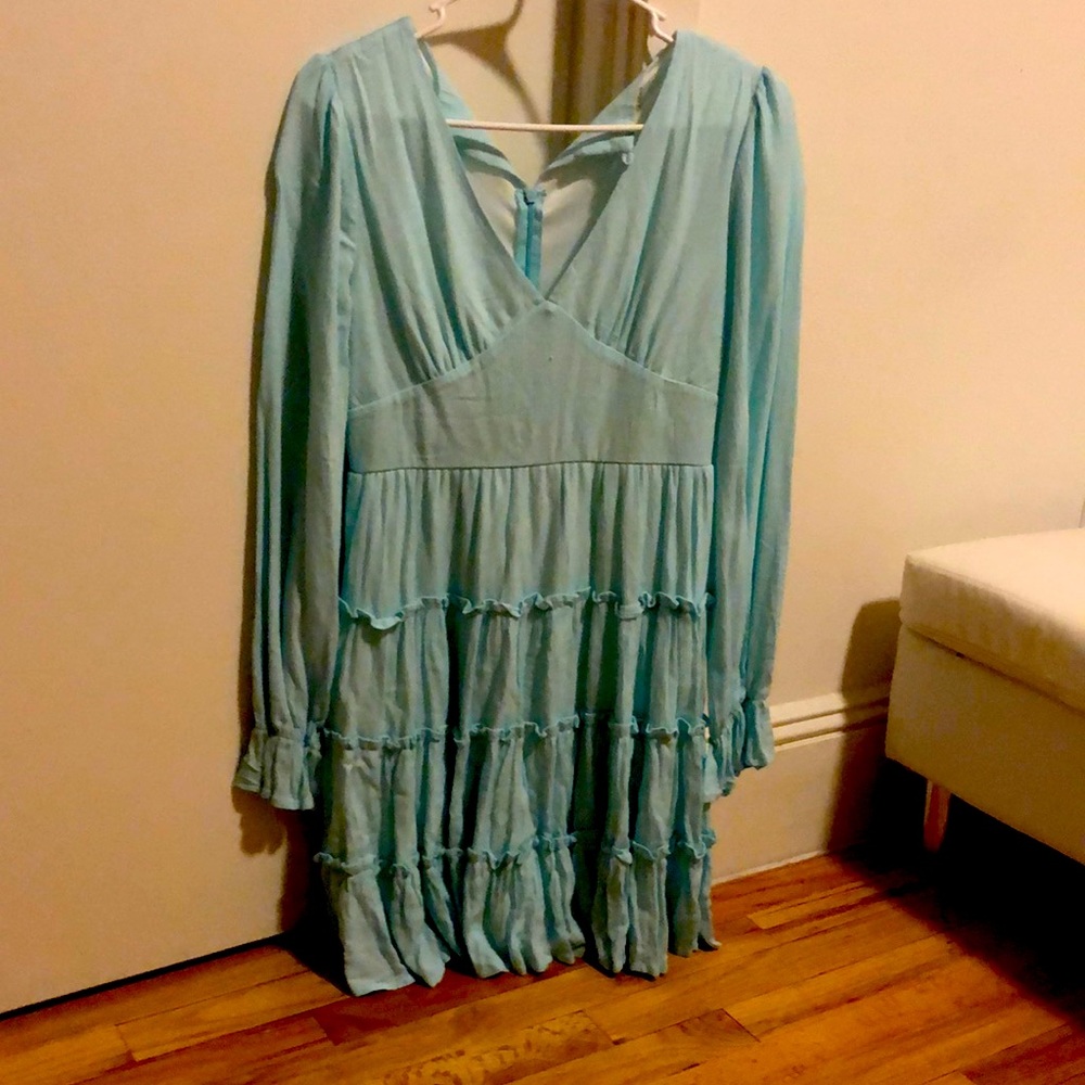Altar’d State baby blue long sleeve dress (new with tags)